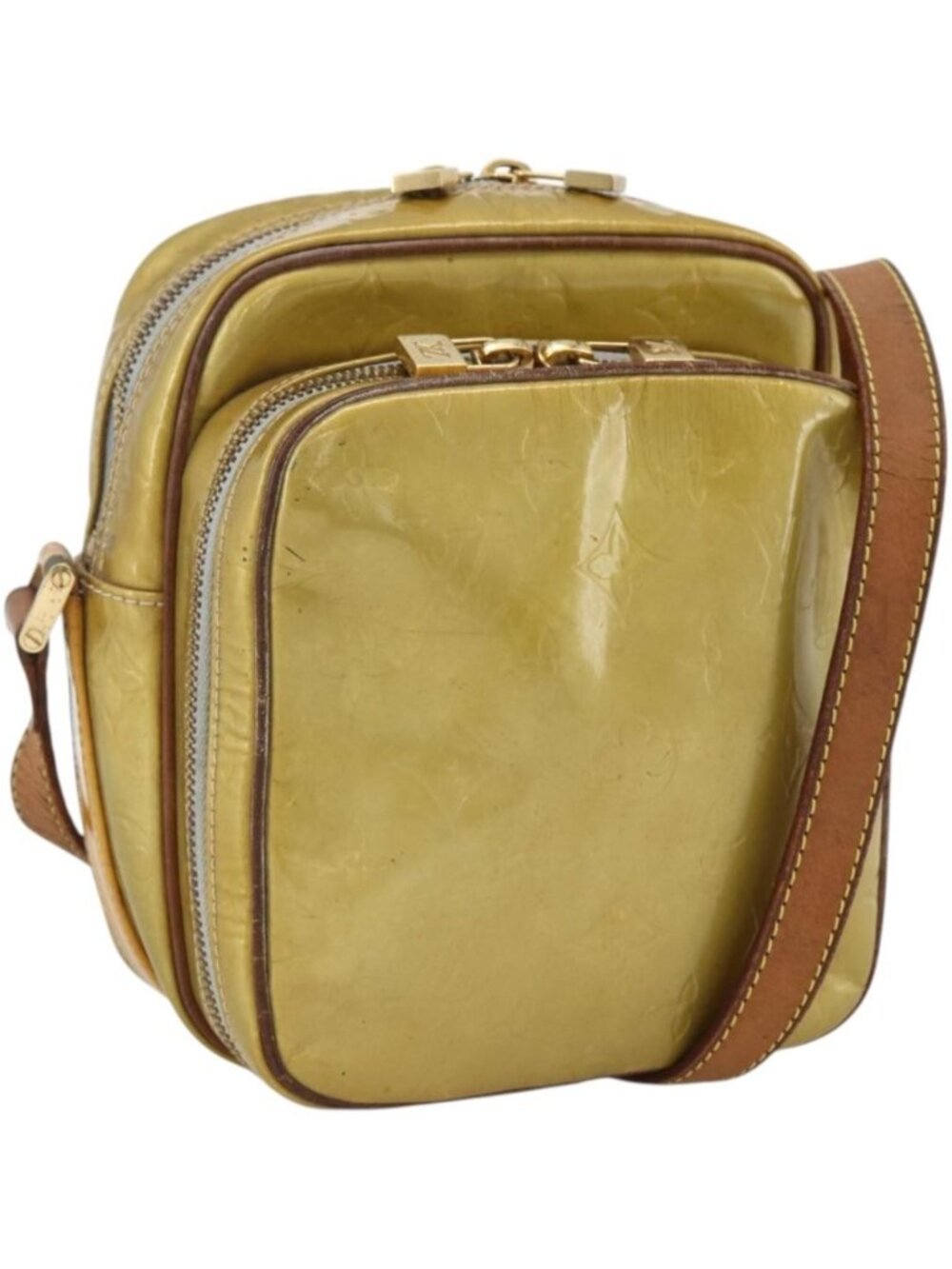 LOUIS VUITTON Monogram Vernis Wooster Shoulder Bag Gris M91036